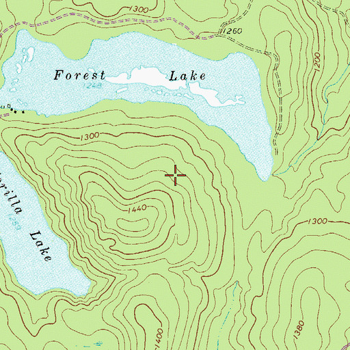 Topographic Map of Forest Lake Dam, PA