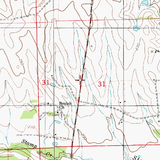 Topographic Map of Hales School, AL