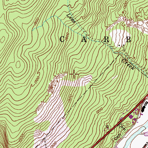 Topographic Map of Lees Creek Dam, PA