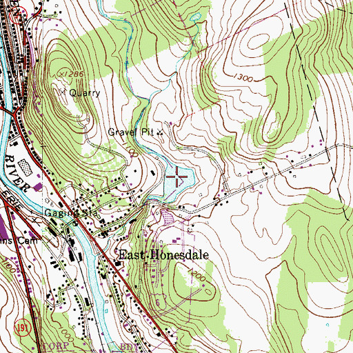 Topographic Map of Freethy Pond, PA