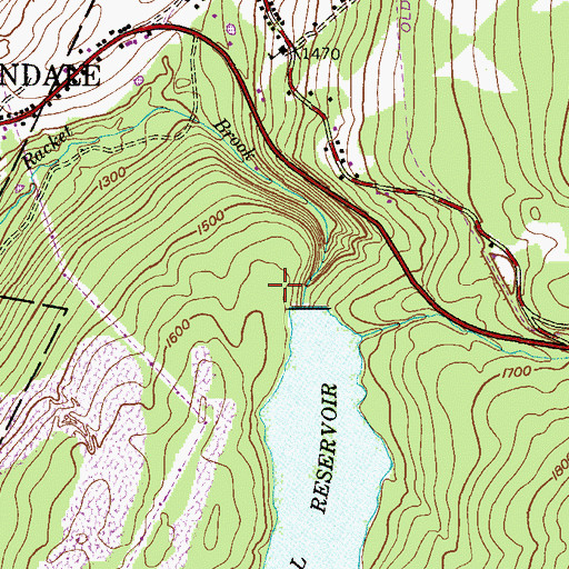 Topographic Map of Brownell Dam, PA