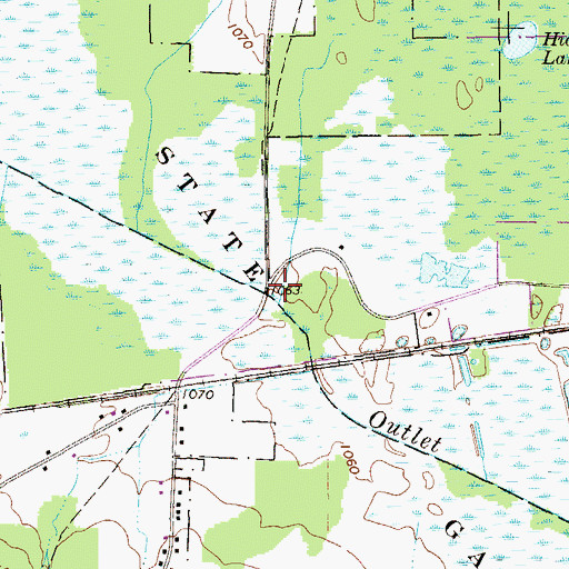 Topographic Map of Conneaut Marsh Dam, PA