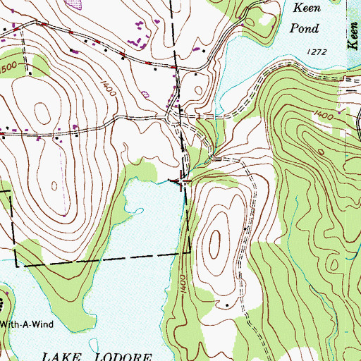 Topographic Map of Lake Ladore Dam, PA
