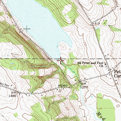 Topographic Map of Tamarack Lake Dam B, PA