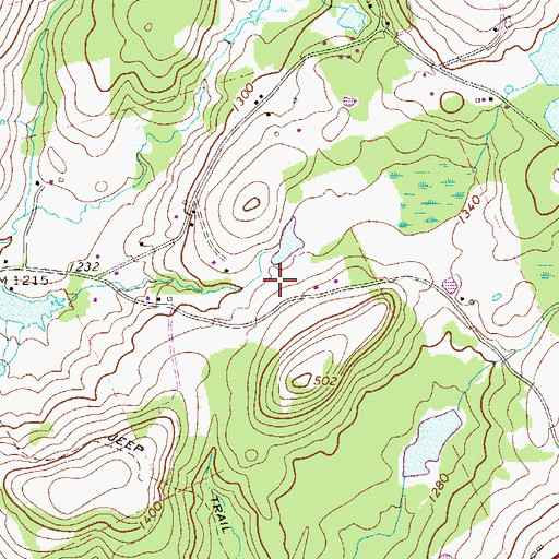 Topographic Map of Pa-416 Dam, PA
