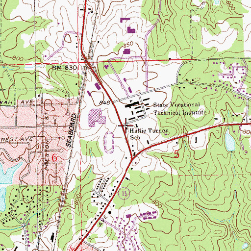 Topographic Map of Halie Turner School, AL