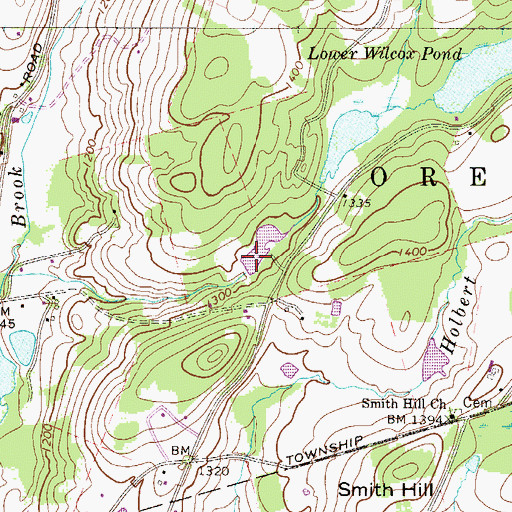 Topographic Map of Pa-420 Dam, PA