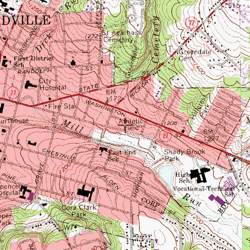 Topographic Map of Rainbow Lake, PA