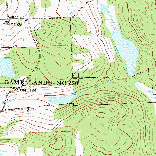 Topographic Map of Scriven Dam Number One, PA