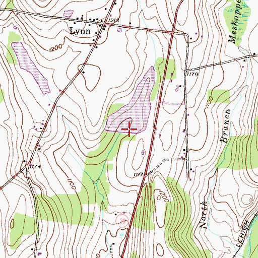 Topographic Map of Lake Walter Dam, PA