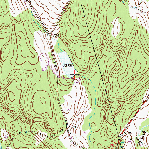 Topographic Map of Pa-57 Dam, PA