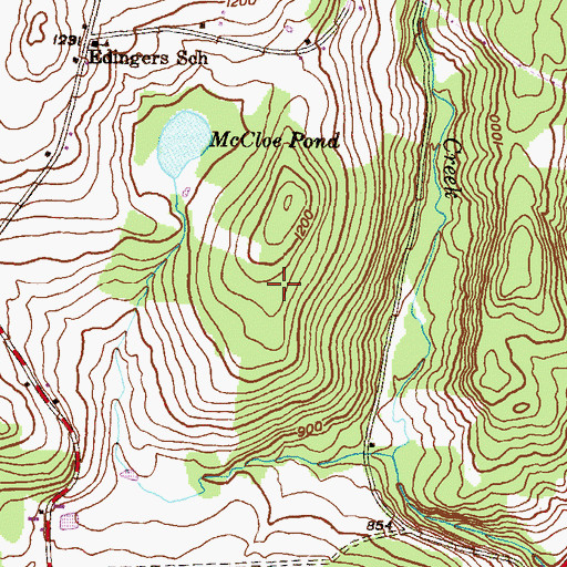 Topographic Map of Chamberlain Lake, PA