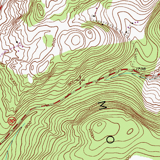 Topographic Map of Brace Brook Dam, PA