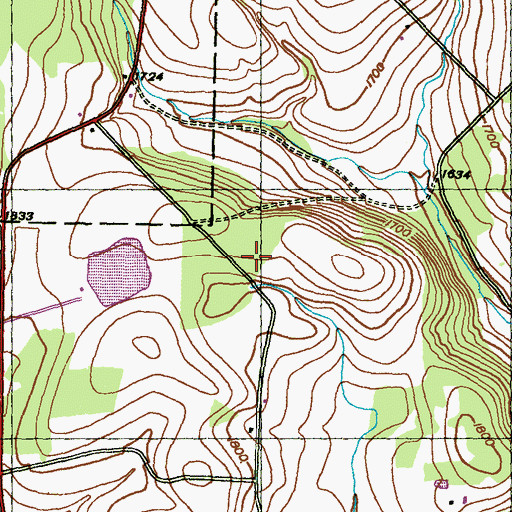 Topographic Map of Browns Lake Dam, PA