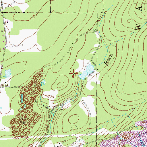 Topographic Map of Morris Run Mine Dam Number Three, PA