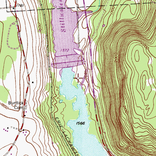 Topographic Map of Stillwater Dam, PA