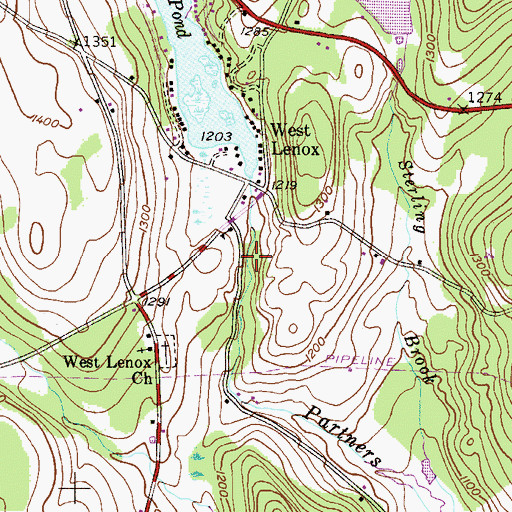 Topographic Map of Acre Pond Dam, PA