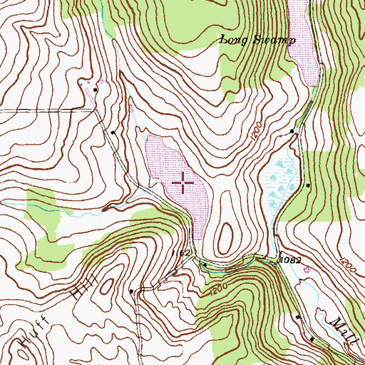Topographic Map of Mill Creek Reservoir, PA