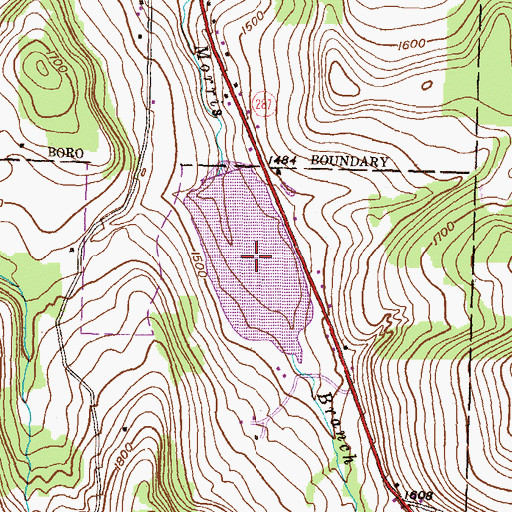 Topographic Map of Lake Nessmuk, PA