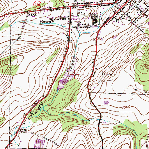 Topographic Map of Kelsey Creek Dam Pa-600, PA