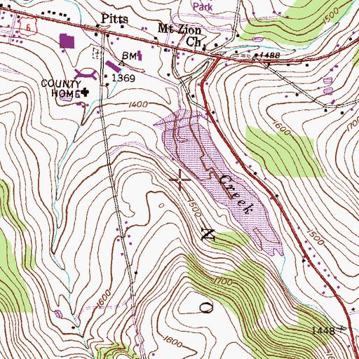 Topographic Map of Hamilton Lake Dam, PA