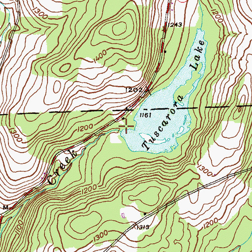 Topographic Map of Tuscarora Lake Dam, PA