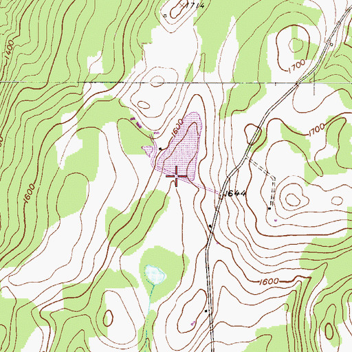 Topographic Map of Beaver Lake Dam, PA