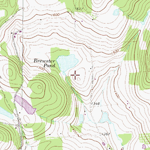 Topographic Map of Brewster Pond Dam, PA