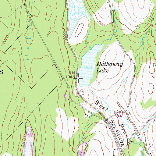 Topographic Map of Hathaway Pond Dam, PA