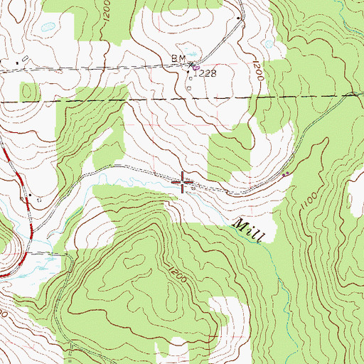 Topographic Map of Stephen Foster Dam, PA