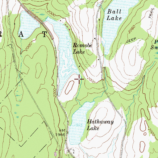 Topographic Map of Romobe Lake Dam, PA