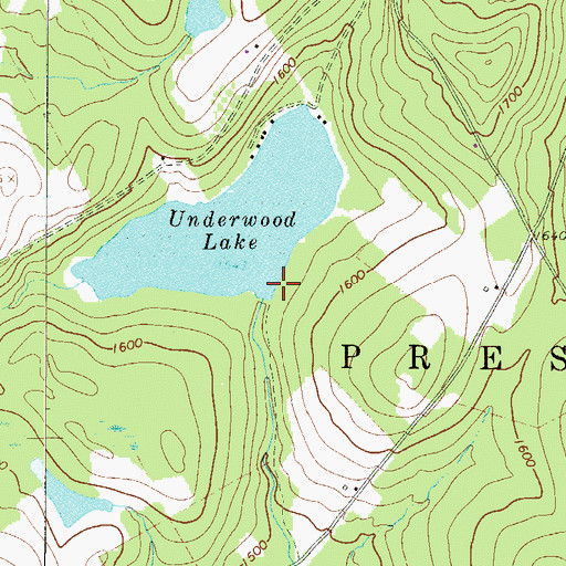 Topographic Map of Lake Underwood Dam, PA