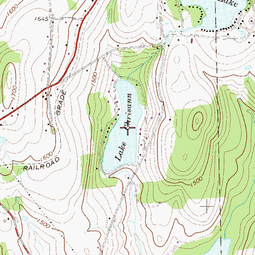 Topographic Map of Loomis Lake, PA