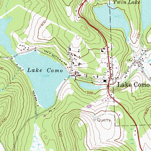 Topographic Map of Lake Como Dam, PA