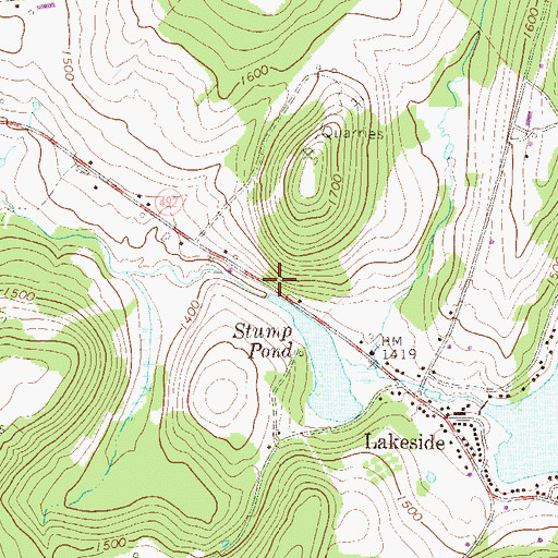 Topographic Map of Purdy Dam, PA