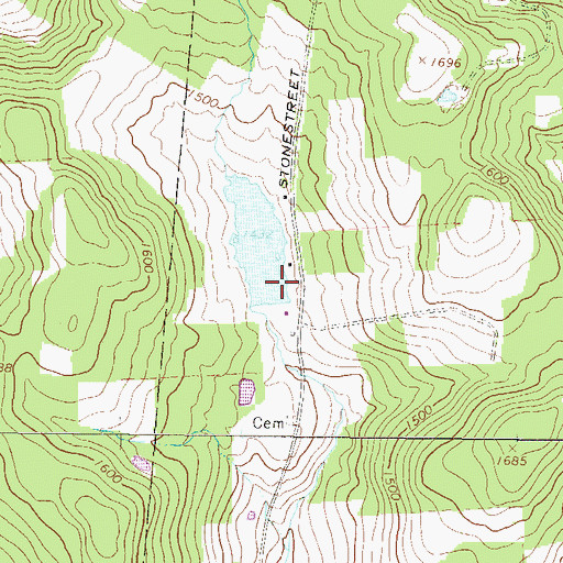 Topographic Map of Stone Lake Dam, PA