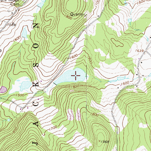 Topographic Map of Fullers Lake, PA