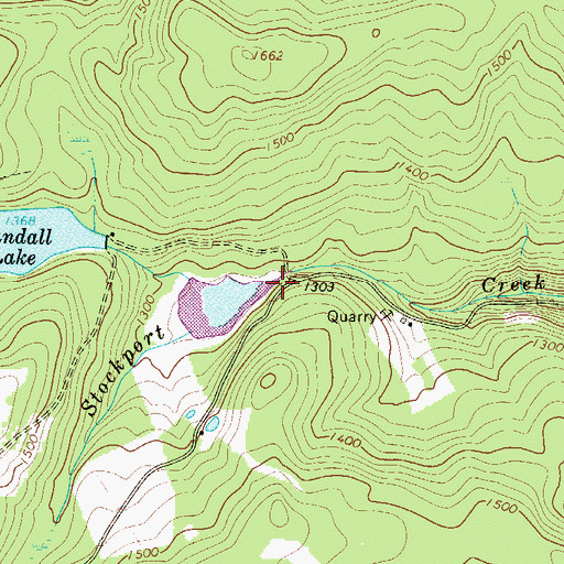 Topographic Map of Beaver Pond Dam, PA