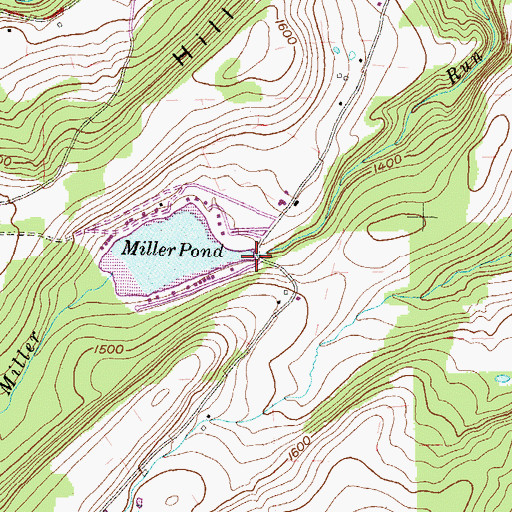 Topographic Map of Millers Pond Dam, PA