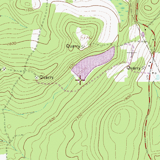 Topographic Map of Longford Lake Dam, PA