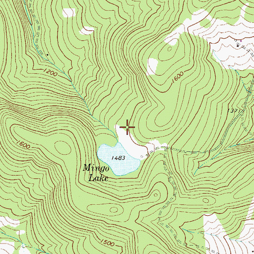 Topographic Map of Mingo Lake Dam, PA