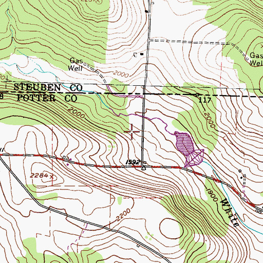 Topographic Map of North Fork Dam, PA