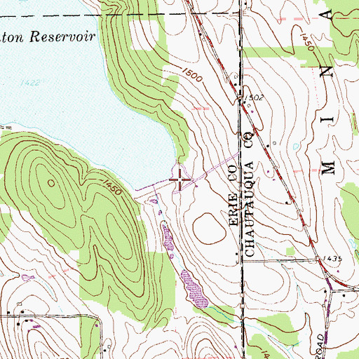 Topographic Map of Eaton Dam, PA