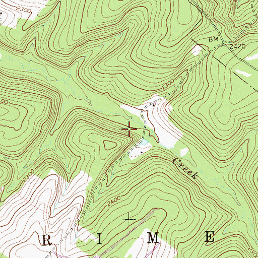 Topographic Map of Callimont, PA