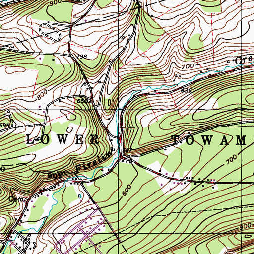 Topographic Map of Fire Line School (historical), PA