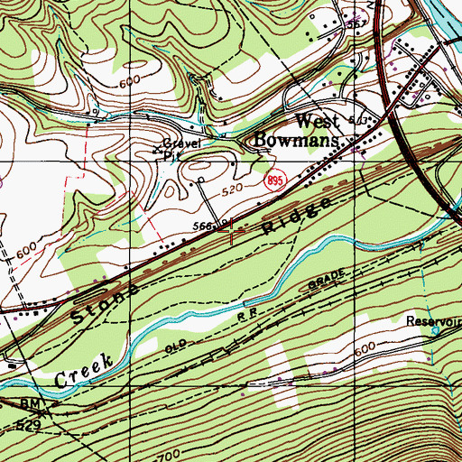 Topographic Map of Stone Ridge School, PA