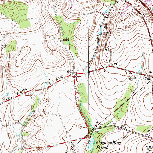 Topographic Map of Hoffman School, PA