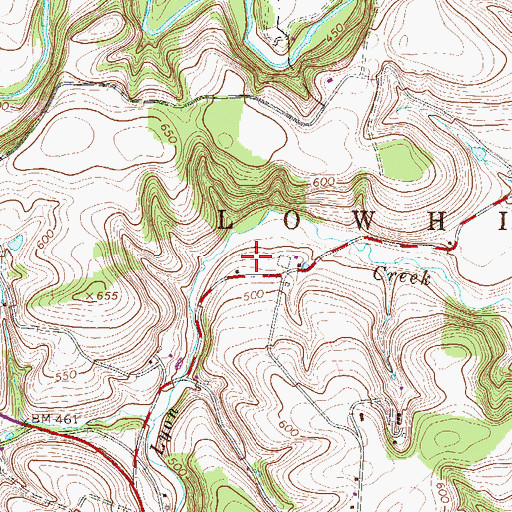 Topographic Map of Lyon Valley School, PA