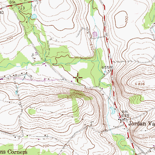 Topographic Map of Mantz School, PA