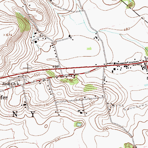 Topographic Map of Stone Quarry School, PA